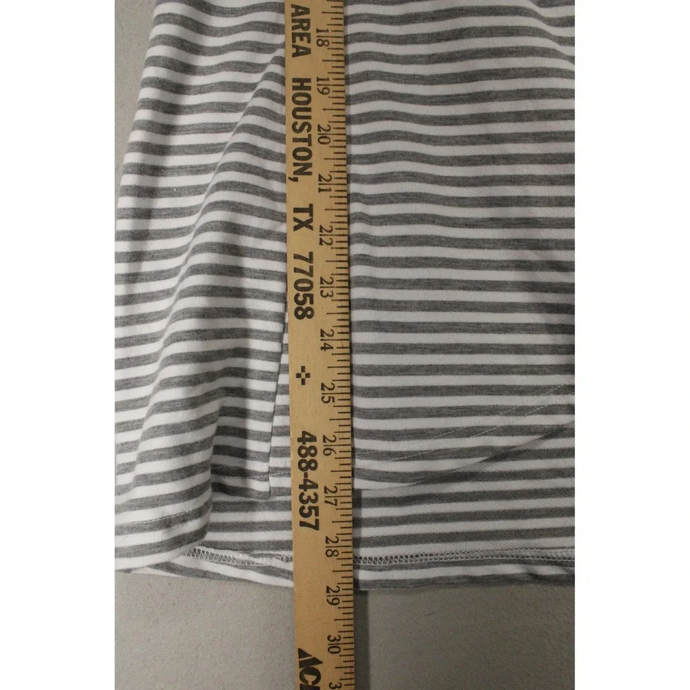 Andree by Unit Jacket Asymmetrical Zip Women L Grey Striped Moto Minimalist